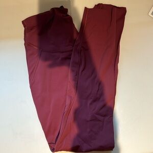 Lululemon Base Pace Leggings- Red Merlot